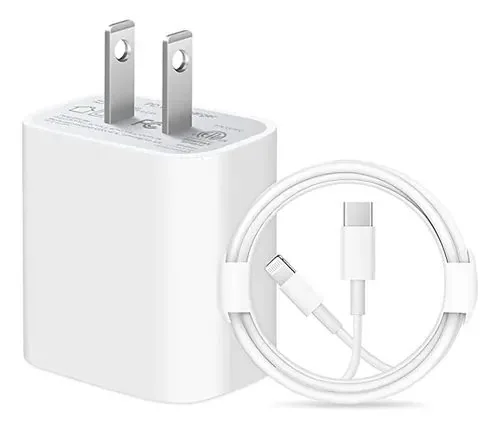 Cargador Rápido USB-C a Lightning para iPhone con Cable 1m