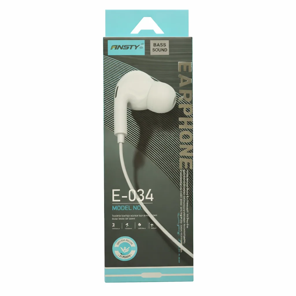Audífonos Ansty E-034 con Micrófono y Bajos Potenciados 3.5mm