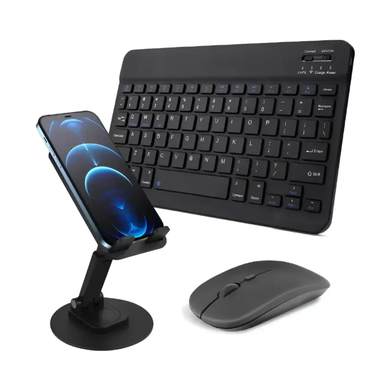 Combo Inalámbrico Teclado Mouse y Soporte JB-986 Negro