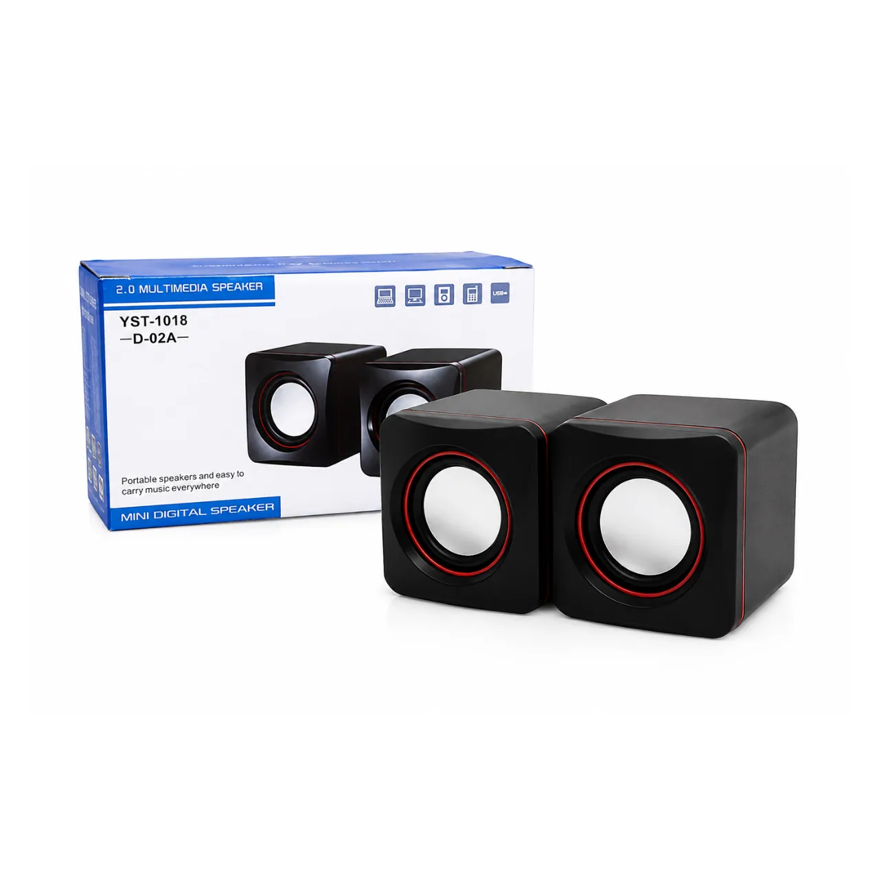 Parlantes USB para PC con Sonido Estéreo Plug and Play Para PC