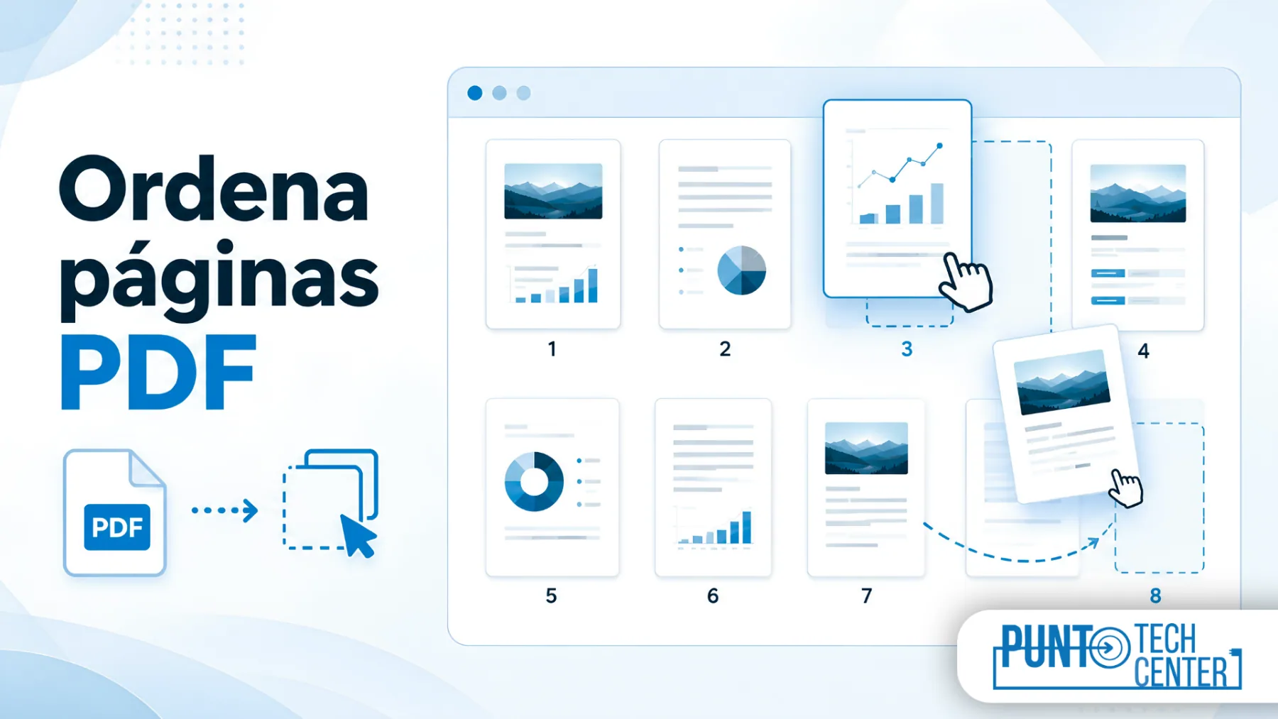 Herramienta para ordenar páginas de PDF online gratis