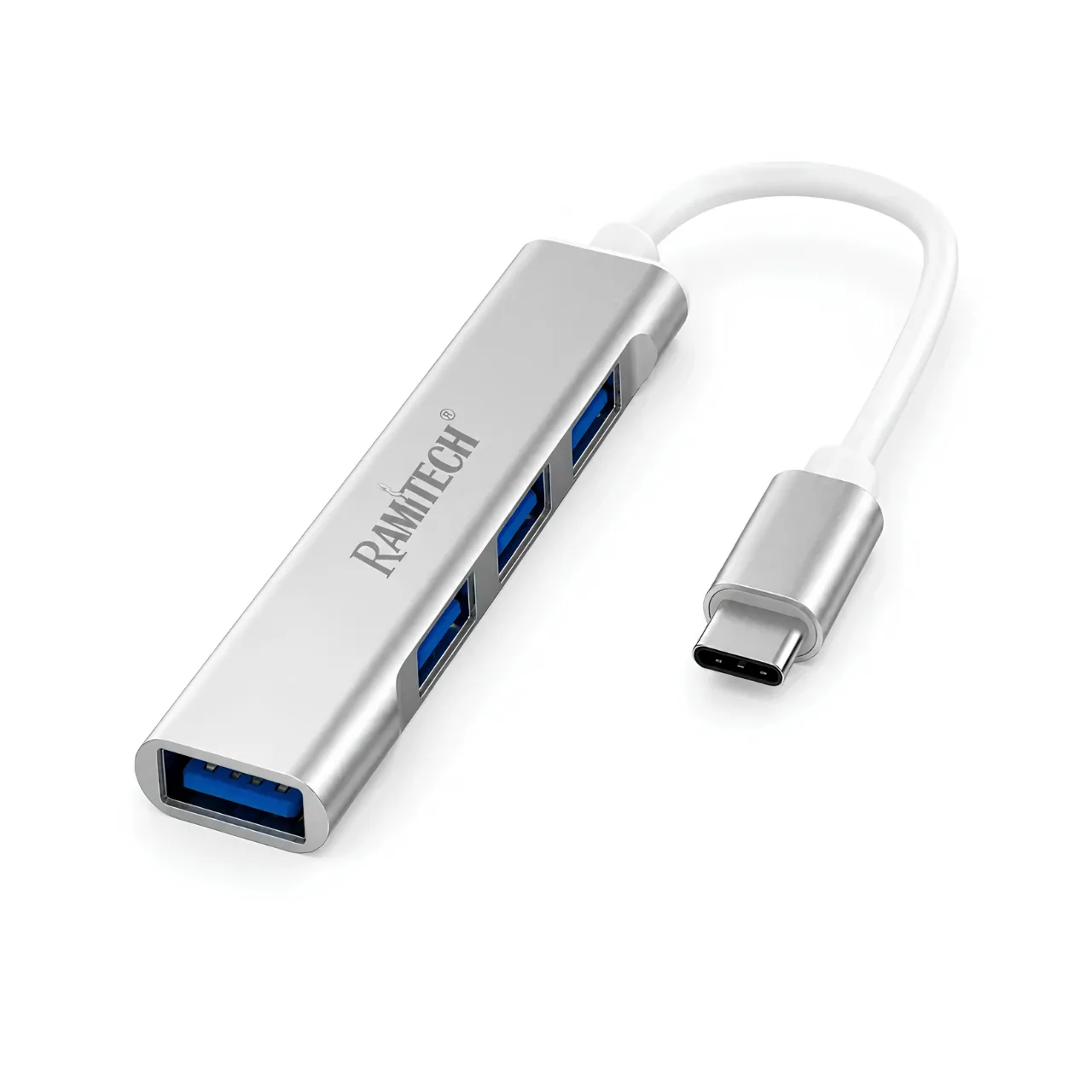 Hub USB-C 4 Puertos USB 3.0 5Gbps Aluminio Ramitech RAM-AD6TP