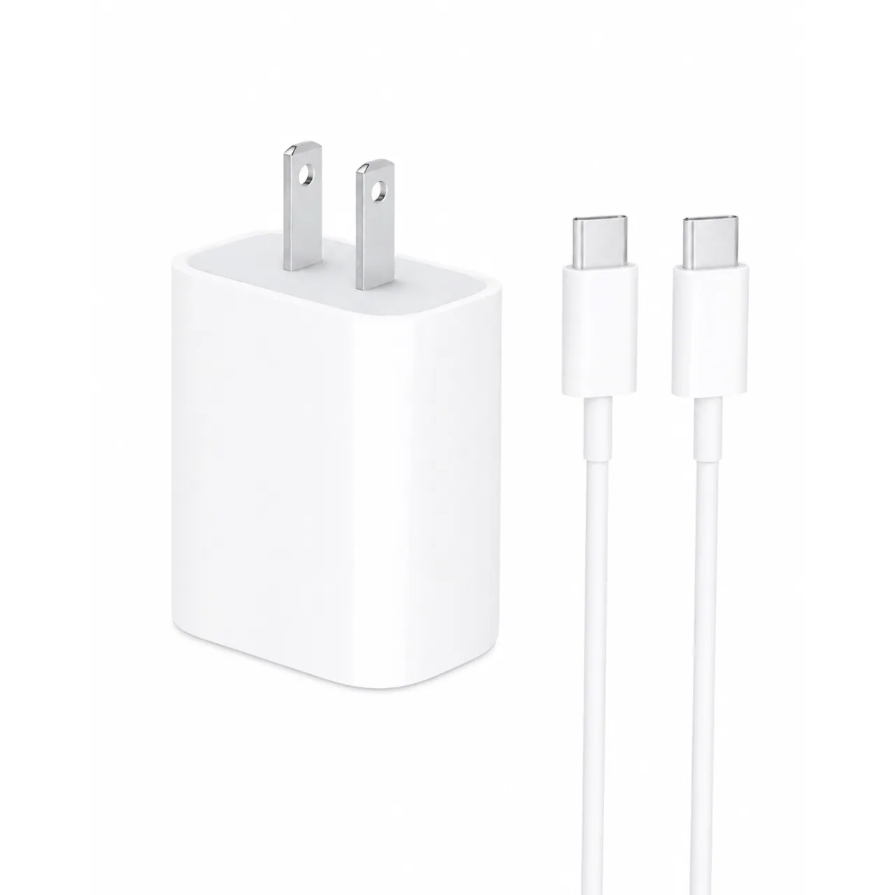 Cargador 35W para iPhone USB-C Carga Rápida + Cable Tipo C a Tipo C 1m